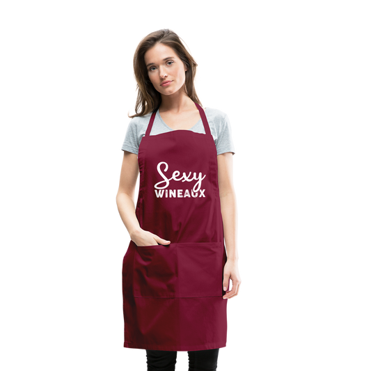 Sexy Wineaux Adjustable Apron - burgundy