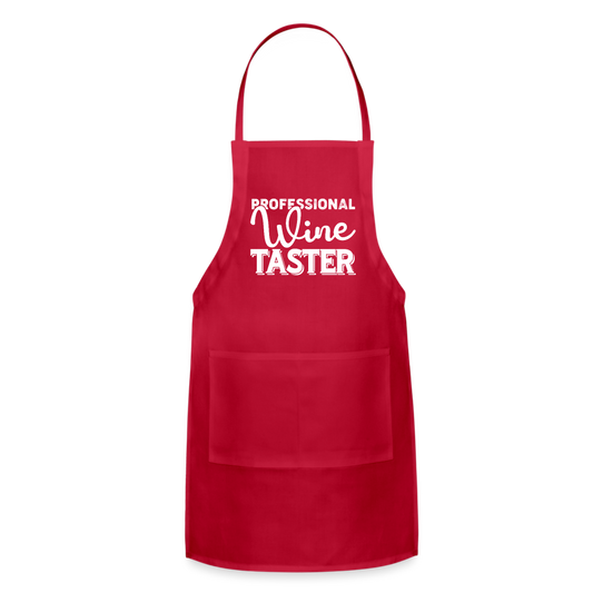 Professional Wine Taster Adjustable Apron - red