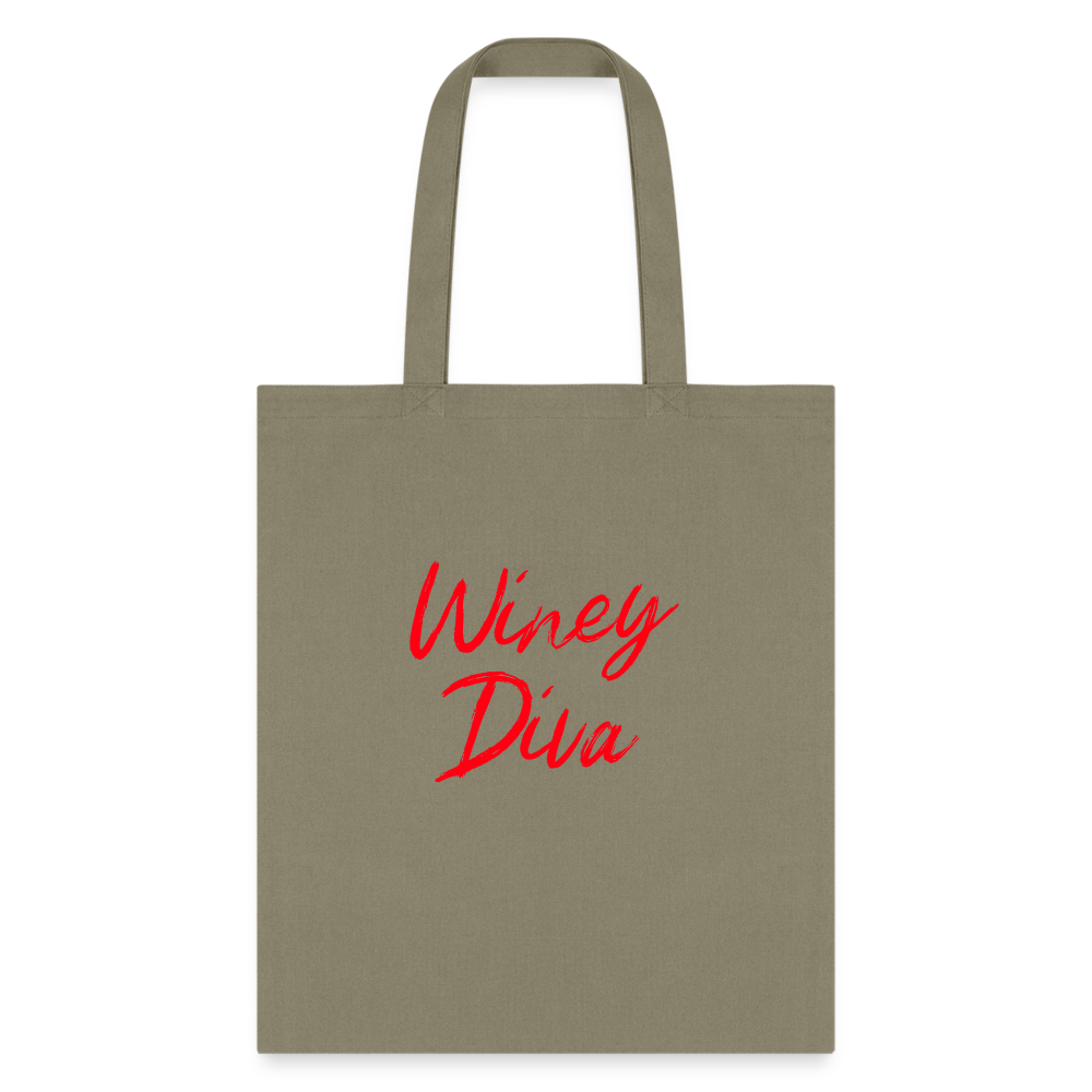 Winey Diva Tote Bag - khaki