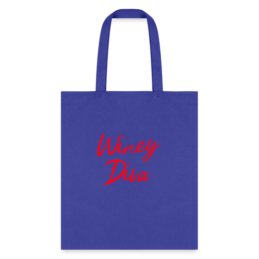 Winey Diva Tote Bag - royal blue