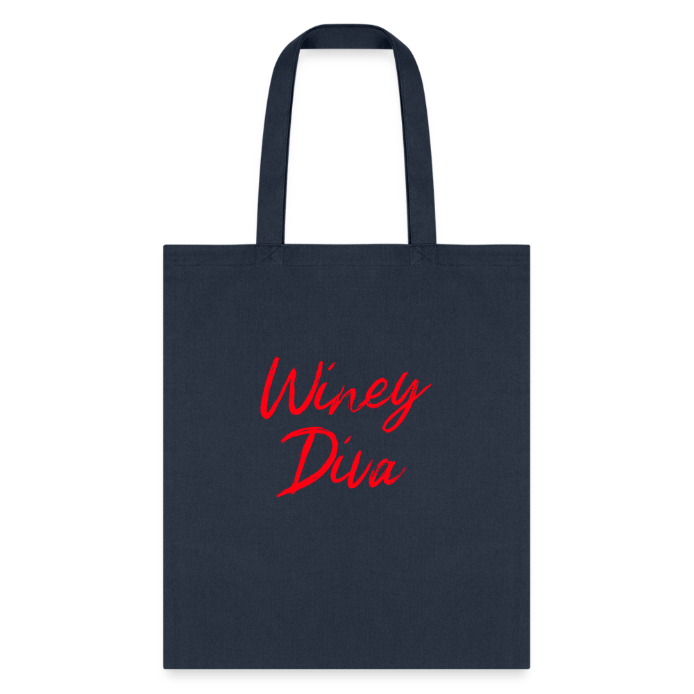 Winey Diva Tote Bag - navy
