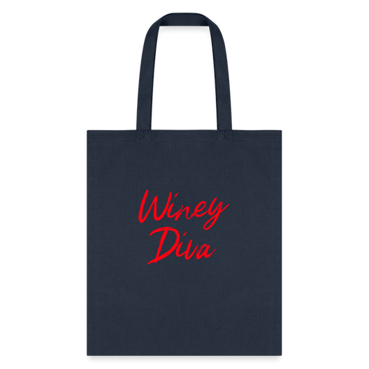 Winey Diva Tote Bag - navy
