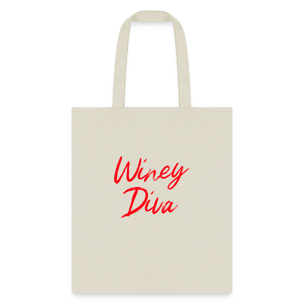 Winey Diva Tote Bag - natural