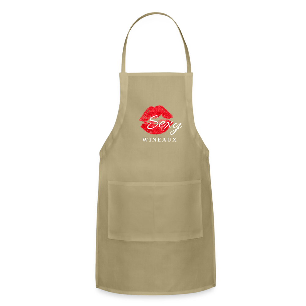 Sexy Wineaux Adjustable Apron - khaki