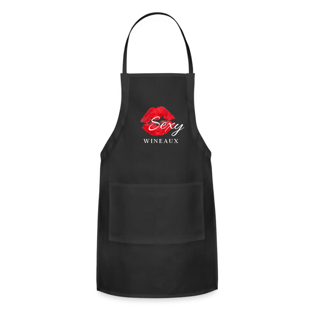 Sexy Wineaux Adjustable Apron - black