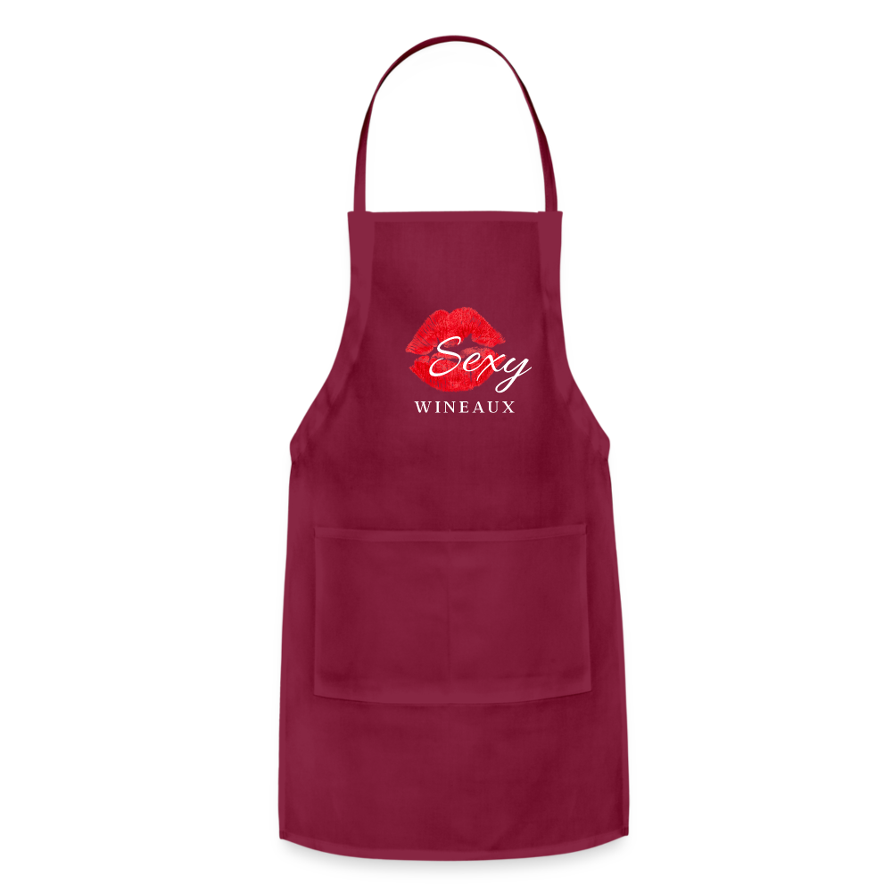 Sexy Wineaux Adjustable Apron - burgundy