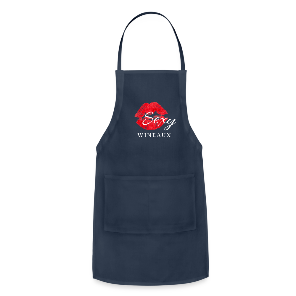 Sexy Wineaux Adjustable Apron - navy