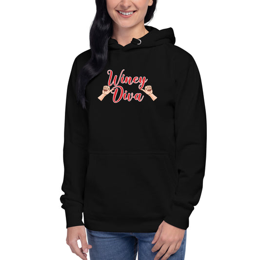 Winey Diva w/Hands W Hoodie