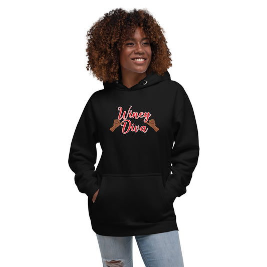 Winey Diva w/hands AA Hoodie