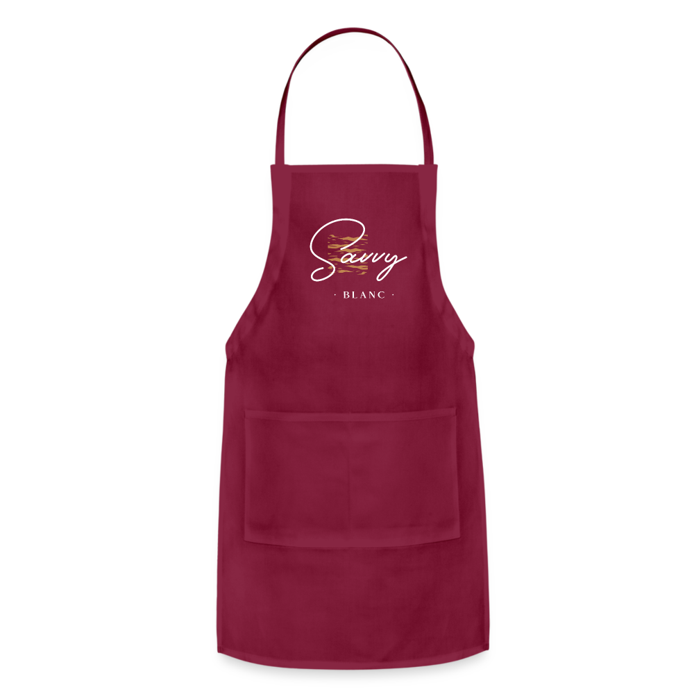 Savvy Blanc Adjustable Apron - burgundy