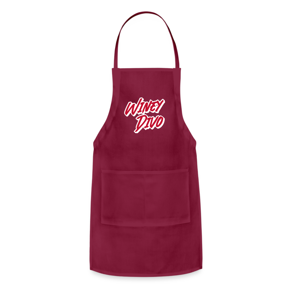Winey Divo Adjustable Apron - burgundy