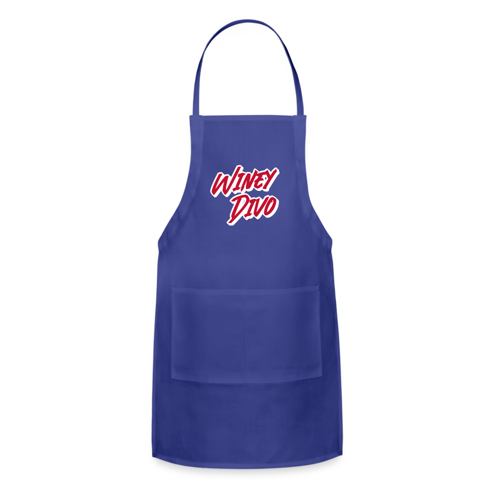 Winey Divo Adjustable Apron - royal blue